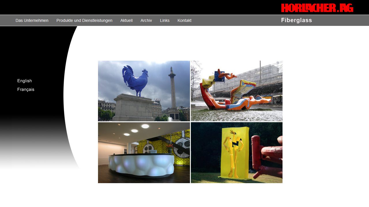 Bildschirmfoto Webdesign M Horlacher AG – Fiberglass