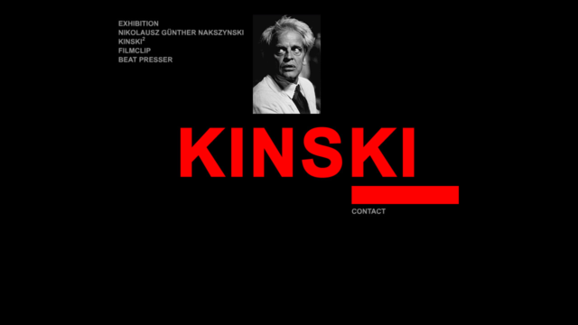 Bildschirmfoto Webdesign M Klaus Kinski – Schauspieler-Website Einstiegsseite0111-webdesign-m-klaus-kinski
