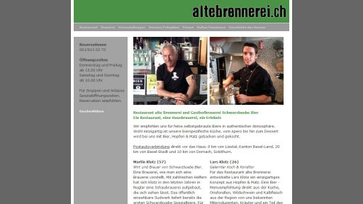 Bildschirmfoto Webdesign M Alte Brennerei – Restaurant-Website Einstiegsseite0406-webdesign-m-alte-brennerei