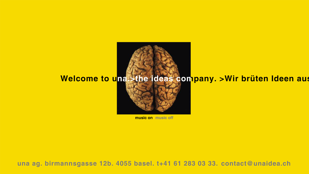 Bildschirmfoto Webdesign XS Una Idea – Agentur-Homepage