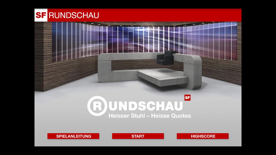 Screenshot Online-Ratequiz «Heisser Stuhl – Heisse Quotes» Spielstart