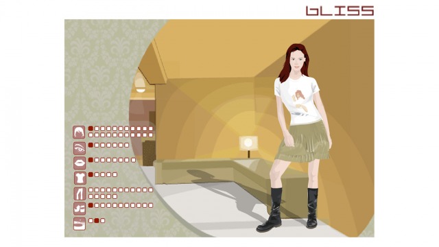Screenshot des Games «Hello World» – Junge Frau welche gestyled und umgezogen werden kanngames-hello-world