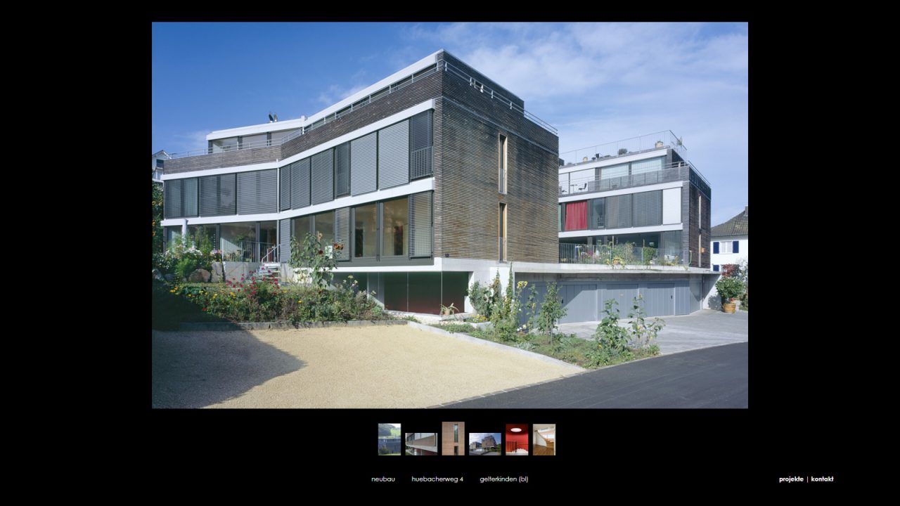 Bildschirmfoto Webdesign S Gelo – Architekten-Website Detailansicht